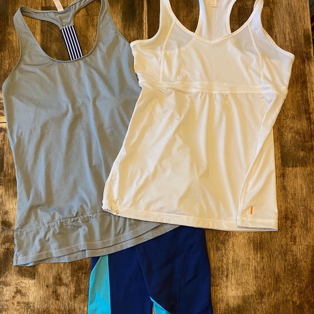 Lucy.  3 piece set. Legging(M) and 2 tanks (L)